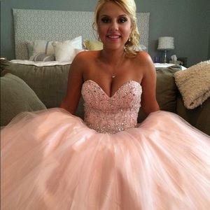 Princess pink prom dress